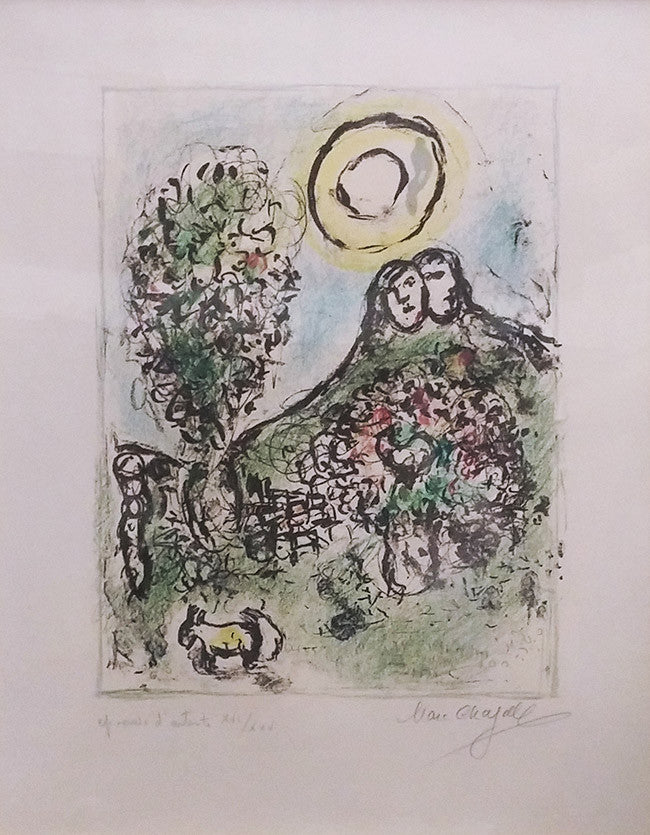 Le Baou De St Jeannet II by Marc Chagall, 1969 lithograph in colors — detail 2
