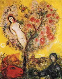 Tree over Village by Marc Chagall, lithograph on heavy archival wove pape