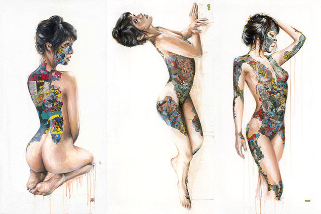 La Cage (Tryptich) by Sandra Chevrier by Artists Misc., 2014 screen print