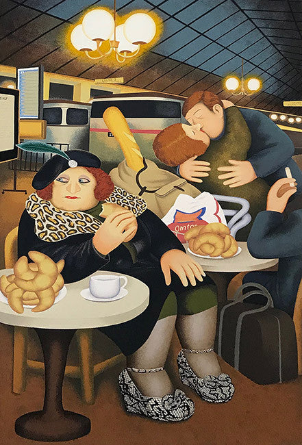 Gare Du Nord by Beryl Cook, screen print
