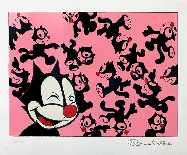 Reigning Cats (White) by Ronnie Cutrone, 1988 serigraph