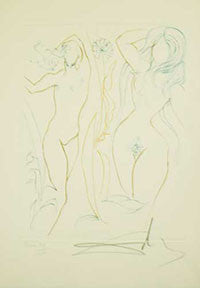 Adam & Eve by Salvador Dali, etching