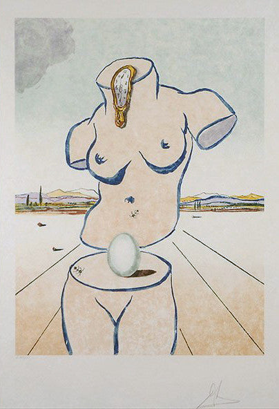 Birth of Venue by Salvador Dali, 1979 lithograph