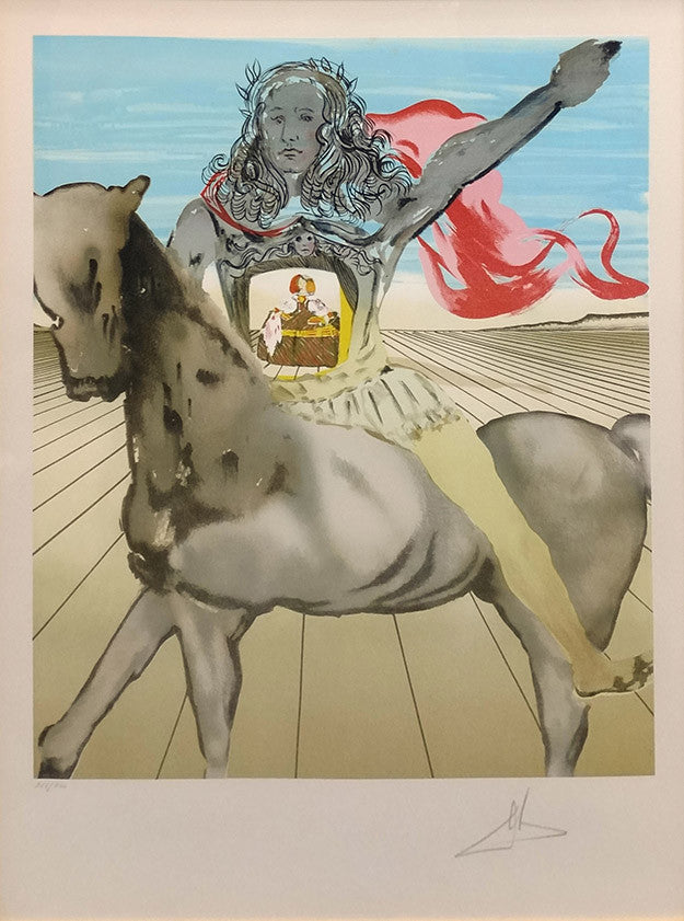Chevalier Surrealiste (Hommage a Velasquez) by Salvador Dali, 1980 lithograph