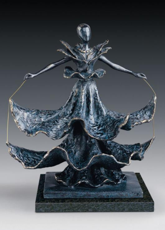Dalinian Dancer by Salvador Dali, 1984 sculpture, bronze, with blue patina
