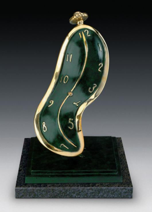 Dance in Time I by Salvador Dali, 1984 sculpture, bronze, & green & gold patina