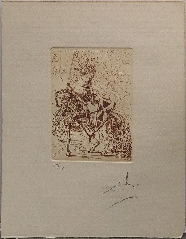 El Cid by Salvador Dali, 1965 etching