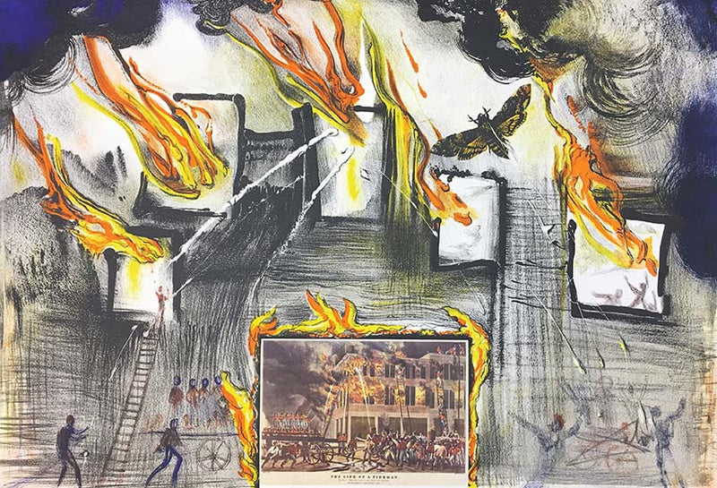 Fire! Fire! Fire! by Salvador Dali, 1971 lithograph