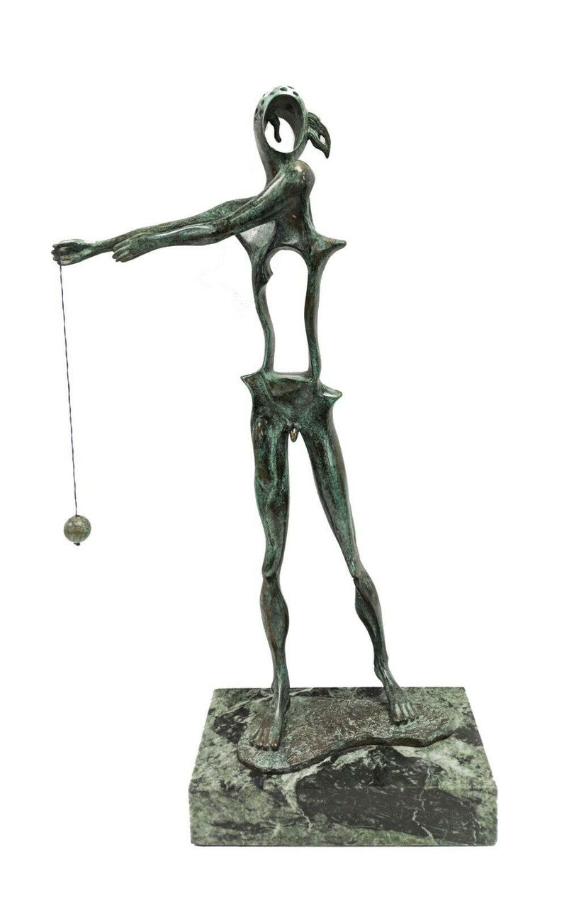 Homage to Newton (Bronze) by Salvador Dali, 1981 bronze green patina