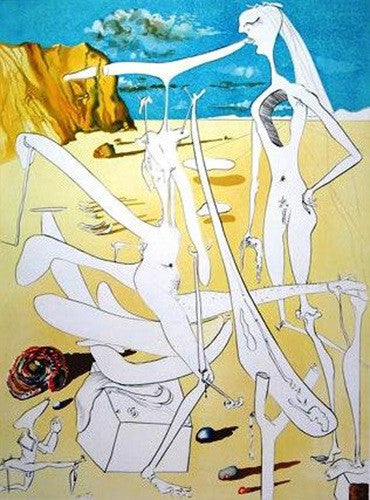 Infraterrestrials Adored by Salvador Dali, etching