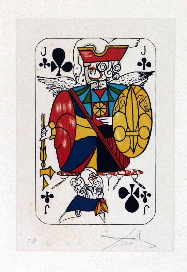 Jack of Clubs by Salvador Dali, 1972 lithograph
