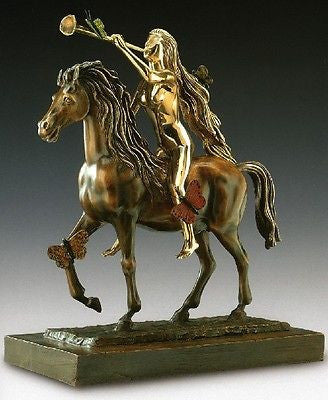 Lady Godiva with Butterflies by Salvador Dali, 1984 sculpture, bronze, & black patina