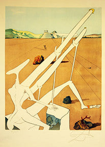 Martian Dali with Double Holoelectric Microscope by Salvador Dali