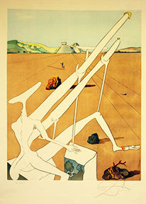 MARTIAN DALI WITH DOUBLE HOLOELECTRIC MICROSCOPE BY SALVADOR DALI