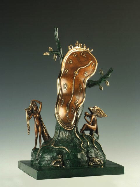 Nobility of Time by Salvador Dali, 1984 sculpture, bronze, with brown patina