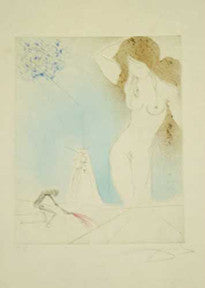 Nu by Salvador Dali, etching