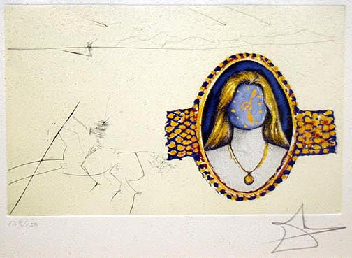 One's Identity by Salvador Dali, 1979 etching and lithograph on Arches pape