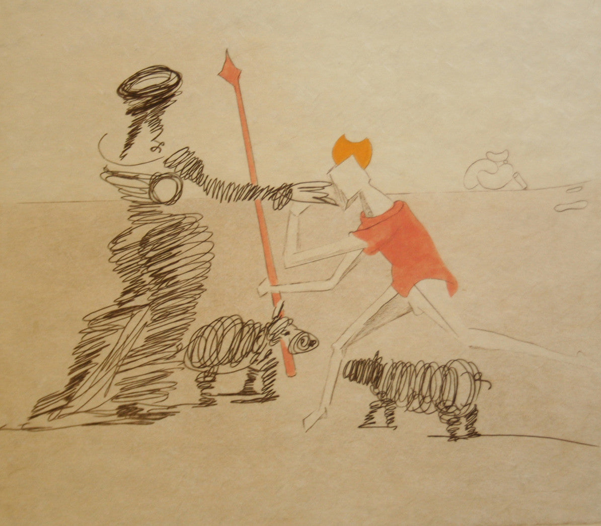 Pastorale by Salvador Dali, 1981 etching