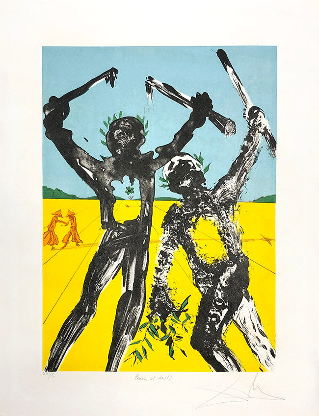 Peace at Last by Salvador Dali, 1973 lithograph