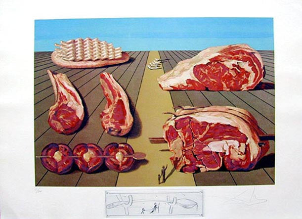 Sodomized Entress by Salvador Dali, 1971 lithograph