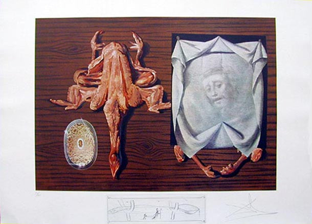 Sputniks Polished by Statistical Maggots by Salvador Dali, 1971 lithograph