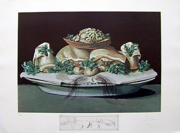 Supremes of Lilliputian Malaises by Salvador Dali, 1971 lithograph