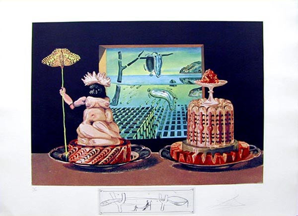 I Eat Gala's by Salvador Dali, lithograph — detail 2