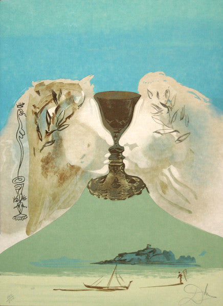 The Chalice of Love by Salvador Dali, 1976 lithograp