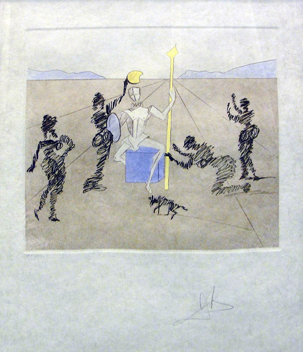 THE GOLDEN HELMET OF MANDRINO BY SALVADOR DALI