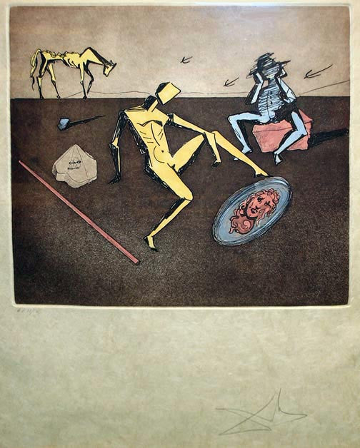 The Mirror of Chivalry by Salvador Dali, 1981 etching