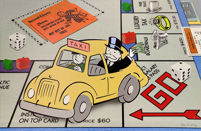 Pass Go by Nelson De La Nuez by Artists Misc., 2015 mixed media on canvas