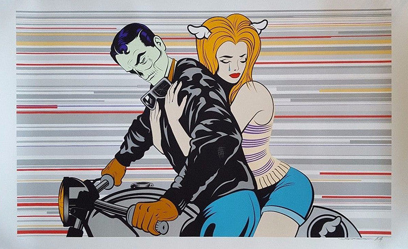 Going Everywhere Fast by D*face, 2014 10 color screenprint