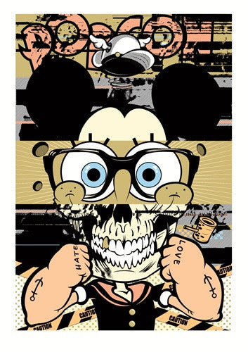 Pop Eye Con by D*face, 2014 screen print