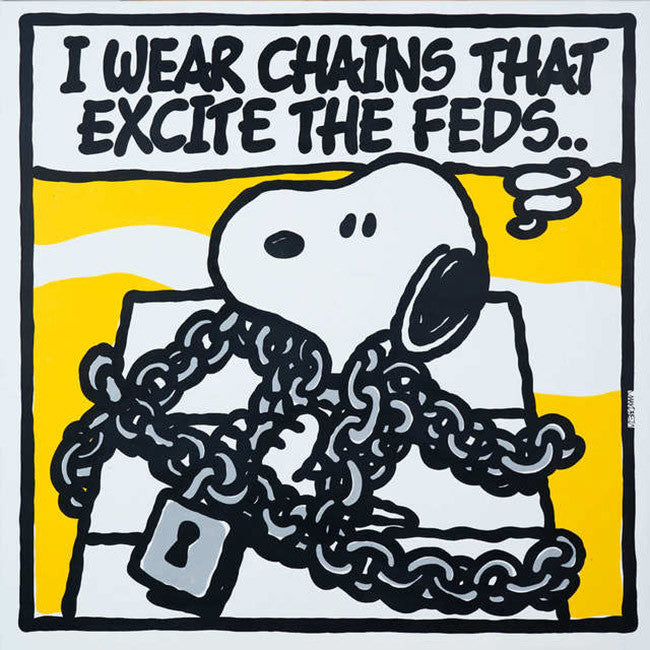Chains by Mark Drew, 2019 screen print on paper