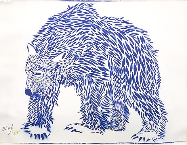 Polar Bear by Enx by Artists Misc., stencil on paper