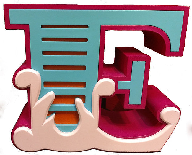 E Is the Magic Number by Ben Eine by Artists Misc., resin