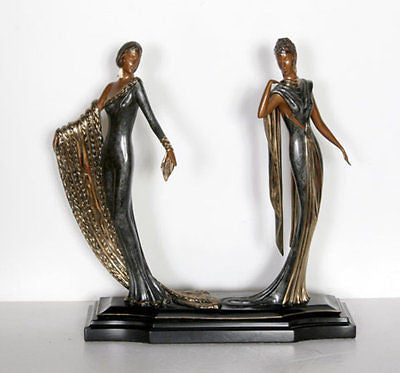 Duetto by Erte, 1989 bronze