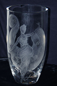 Dream Girl by Erte, glass