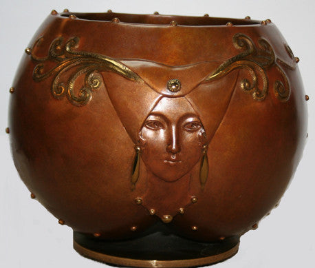 Fruit of Life by Erte, 1985 bronze with gilt embellishment — detail 2