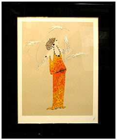Love Goddess by Erte, embossed serigraph, with foil stamping