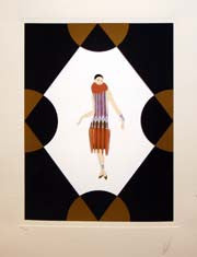 Manhattan Mary V by Erte, 1989 embossed serigraph