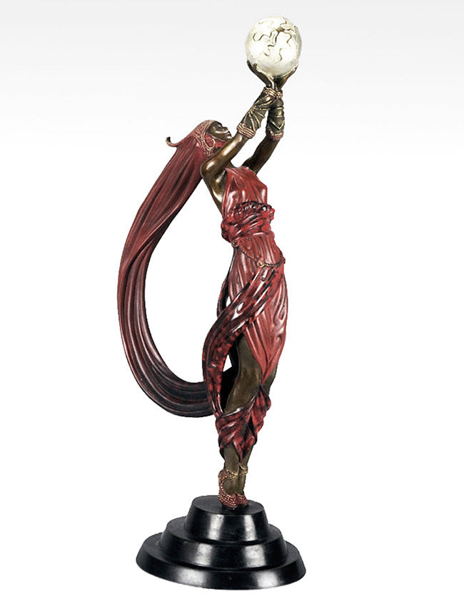 The Globe by Erte, 1985 bronze