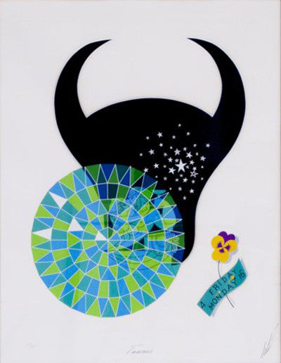 The Zodiac - Taurus by Erte, 1982 serigraph