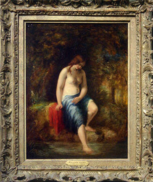 Bather by William Etty, oil on panel