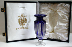 Cobalt Vase by Faberge, crystal