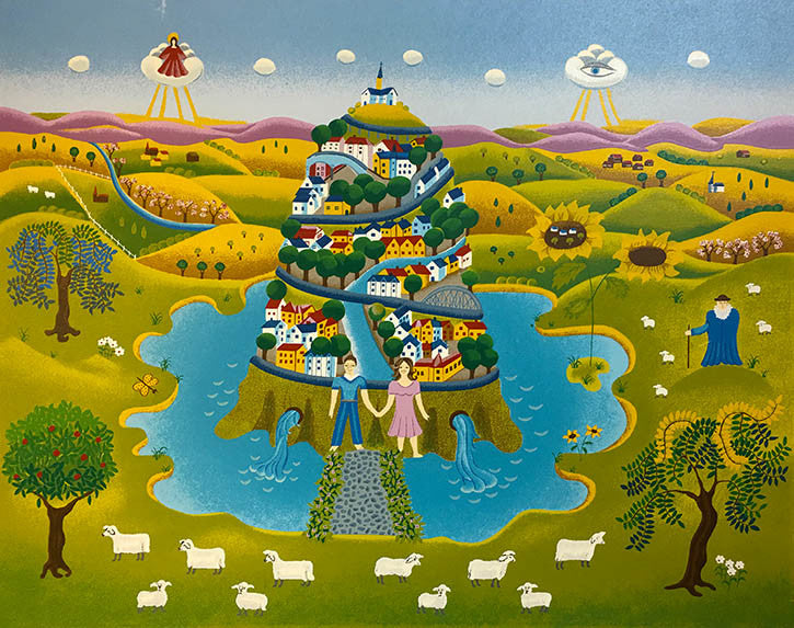 Tower of Life by Giselle Fabian by Artists Misc., serigraph