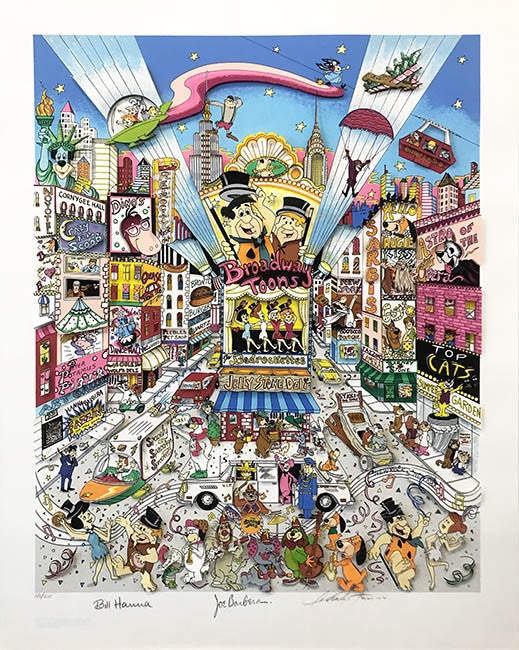 Broadway Toons by Charles Fazzino, 1995 3d mixed media serigraph