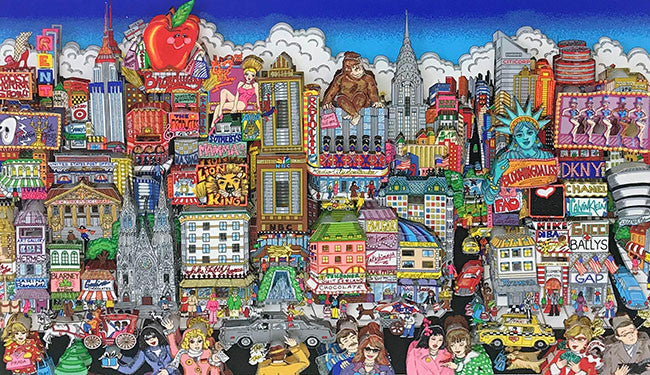 Fifth Avenue to Herald Square by Charles Fazzino, 3d mixed media serigraph