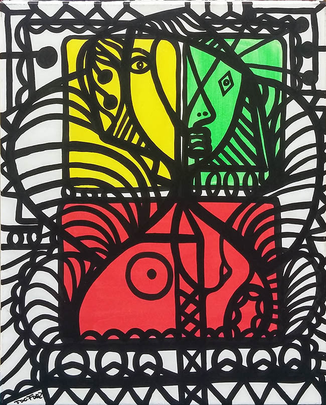Cubist Study by Fdo Fdez, 2016 acrylic on canvas