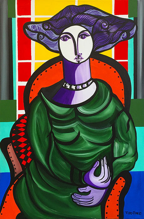 Damisela Elegante by Fdo Fdez, 2015 acrylic on canvas